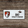 Stadium Route Metal Sign