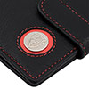 Leather Circle Crest Wallet - Black