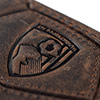 Vintage Leather Football Wallet - Brown