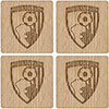 AFC Bournemouth Wooden Crest Coasters - 4 Pack