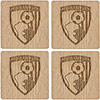 Wooden Crest Coasters - 4 Pack