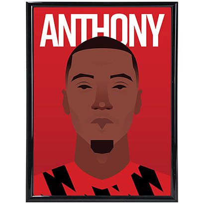 AFC Bournemouth A4 Framed Character Print - Anthony