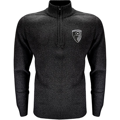 AFC Bournemouth Adults Lewis 1/4 Zip Jumper - Charcoal