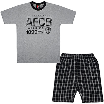 AFC Bournemouth Adults Bay Pyjamas - Grey / Black