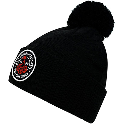 Adults Essential Cherries Beanie Hat - Black