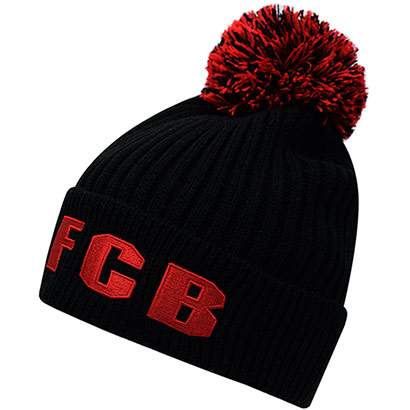 Adults Collegiate Beanie - Black / Red