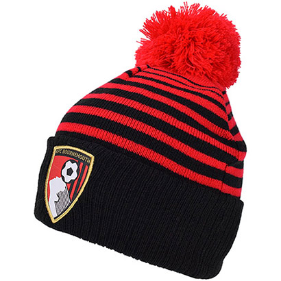AFC Bournemouth AFC Bournemouth Adults Hoop Crest Beanie Hat - Red / Black