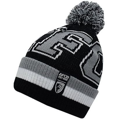 Adults Mega Text Beanie - Black / Grey