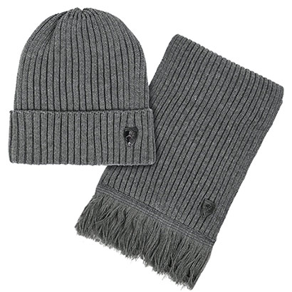 Adults Beanie/Scarf Set - Grey