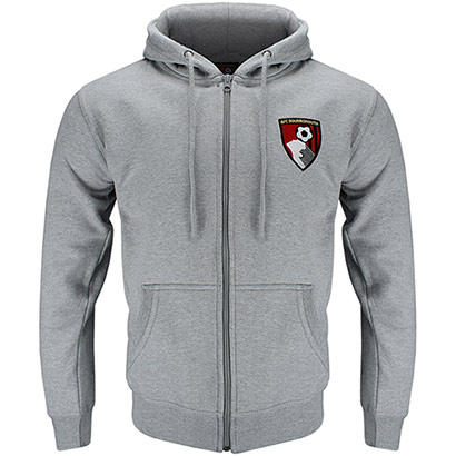 AFC Bournemouth Adults Bure Full Zip Hoodie - Grey