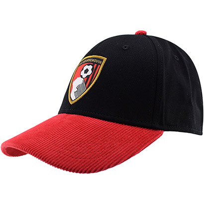 Adults Classic Cord Cap - Black / Red