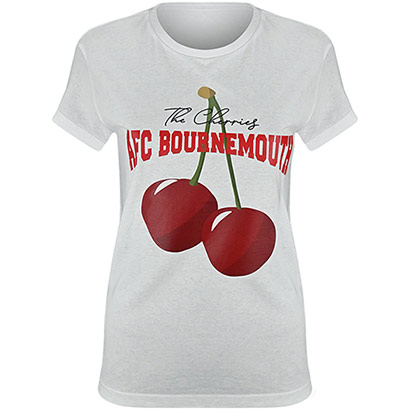 Womens Cherry Graphic T Shirt - White