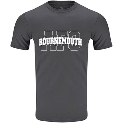 AFC Bournemouth Adults Collegiate T Shirt - Charcoal