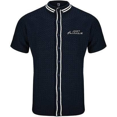 Adults Elite Full Button Polo - Navy