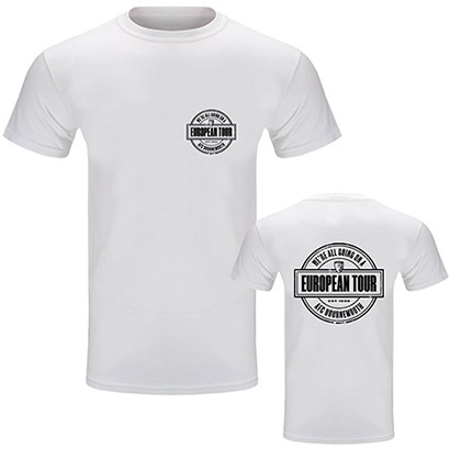 Adults European Tour T Shirt - White