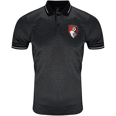 AFC Bournemouth Adults Fairfield Polo Shirt - Black