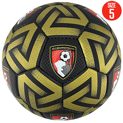 AFC Bournemouth Prism Football - Black / Gold - Size 5