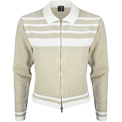 AFC Bournemouth Womens Georgia Knitted Zip Top - Natural / Off White
