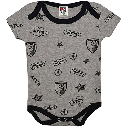 AFC Bournemouth Babies Graphic Bodysuit - Grey Marl