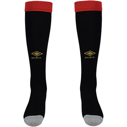 Adults Home Socks 24/25 - Black / Red