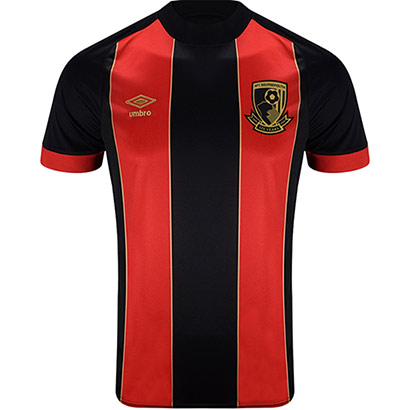 AFC Bournemouth Childrens Home Shirt 24 25 Red Black