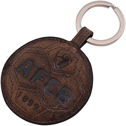 Vintage Leather Football Keyring