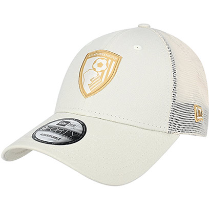 Adults AFCB X New Era 9Forty Trucker Cap - Ivory / Gold