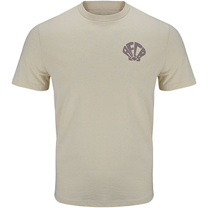 Adults Organic Shell Crest Tee - Natural