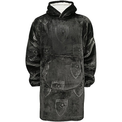 Kids Oversized Sherpa Hoodie - Charcoal