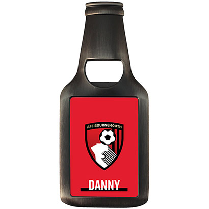 AFC Bournemouth Personalised Bottle Opener Magnet - Red Cres