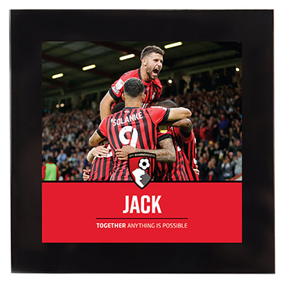 AFC Bournemouth Personalised Glass Coaster - Marcondes Celeb