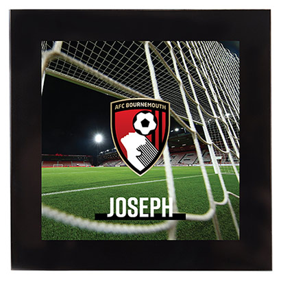 AFC Bournemouth Personalised Glass Coaster - Night-time Goal
