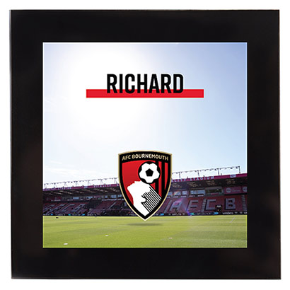 AFC Bournemouth Personalised Glass Coaster - Daytime Pitch