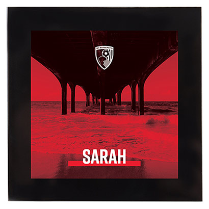 AFC Bournemouth Personalised Glass Coaster - Red Pier