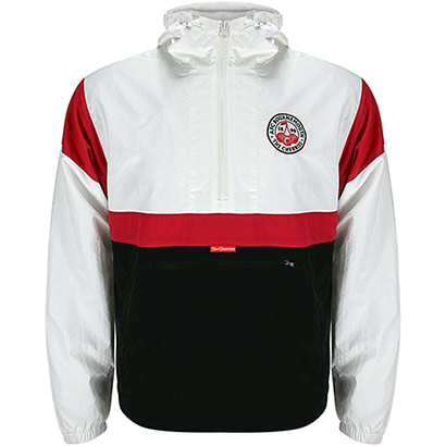 Premium Cherries Windbreaker Anorak - White / Black / Red