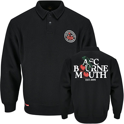 Premium Cherries Relaxed Sweat - Black