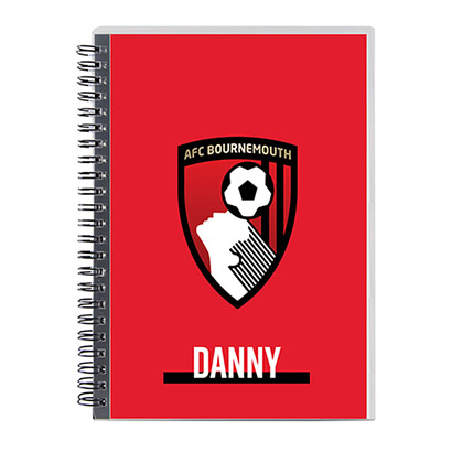 AFC Bournemouth Personalised Notebook - Red Crest