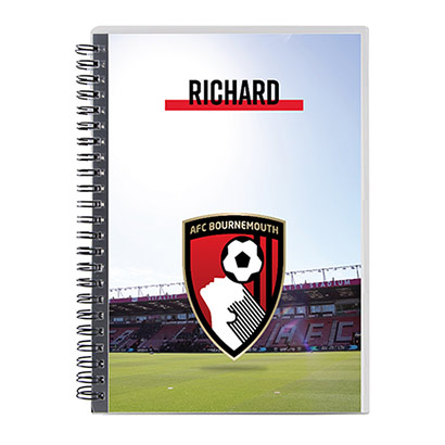 AFC Bournemouth Personalised Notebook - Daytime Pitch