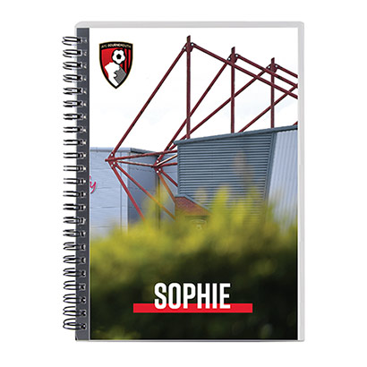 AFC Bournemouth Personalised Notebook - Colour Stadium