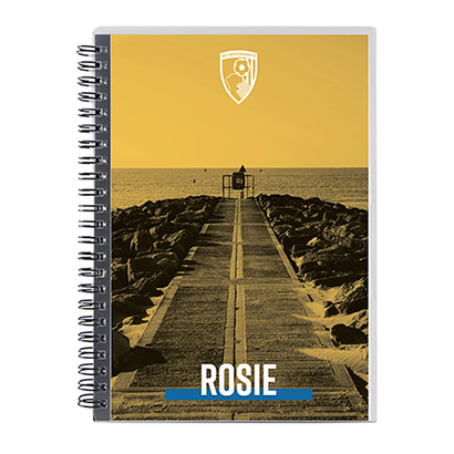 AFC Bournemouth Personalised Notebook - Sepia Jetty