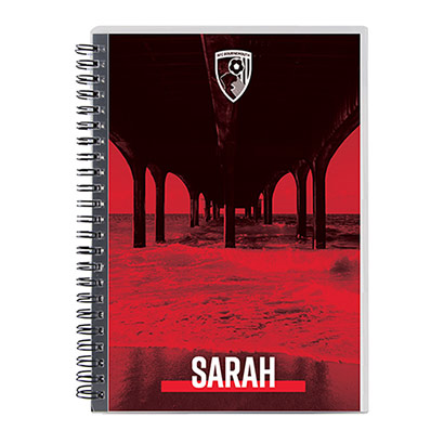 AFC Bournemouth Personalised Notebook - Red Pier