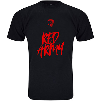 AFC Bournemouth Youth Red Army T Shirt - Black