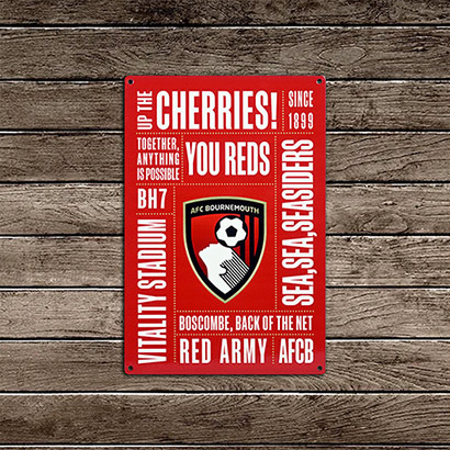 Club Chant Metal Wall Sign