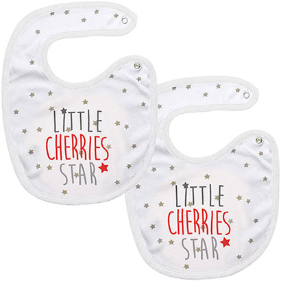 AFC Bournemouth Babies 2 Pack Star Bibs - White