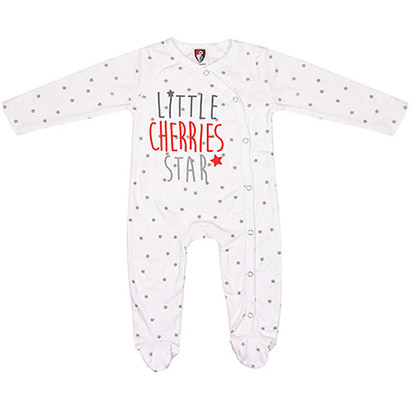 AFC Bournemouth Babies Star Sleepsuit - White