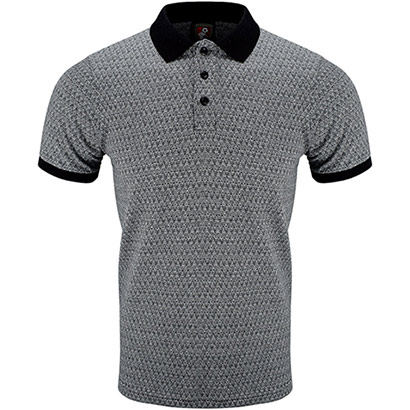 Adults Statement Polo Shirt - Black / Charcoal