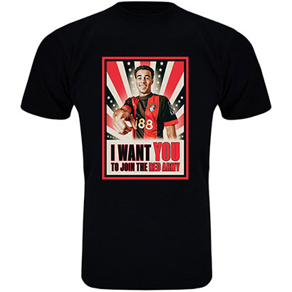 Adults Tyler Adams Red Army T Shirt - Black