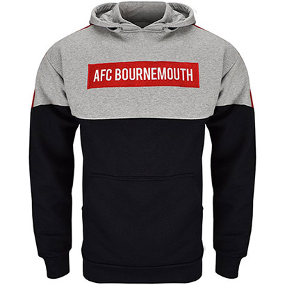 AFC Bournemouth Youths Wells Hoodie - Black / Grey